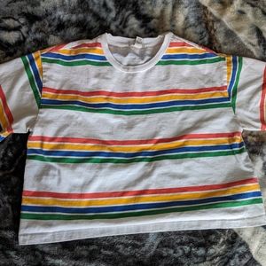 Forever 21 multicolored cropped shirt